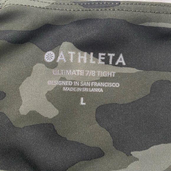 Athleta Ultimate 7/8 Tight Camo Print Size L - Picture 5 of 12
